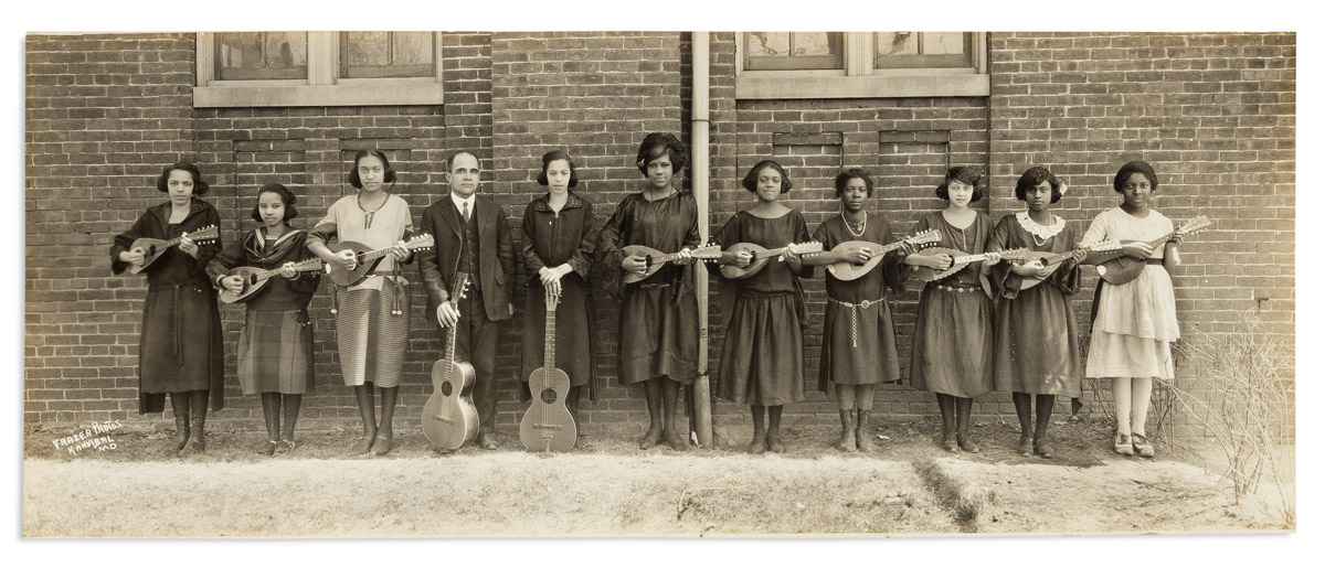 (ENTERTAINMENT--MUSIC.) Photograph of a Missouri mandolin orchestra.